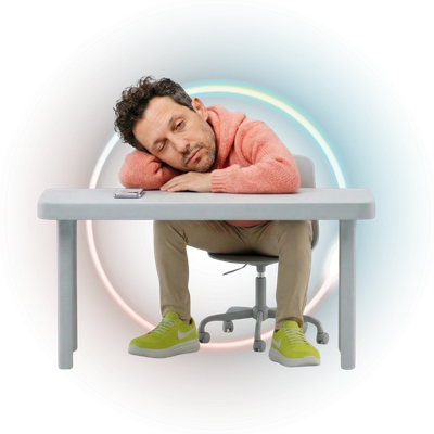 Steve fatigué par la sédentarité